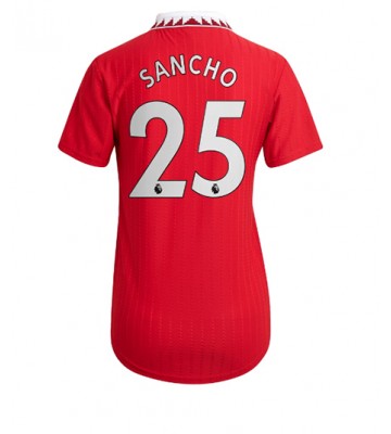 Manchester United Jadon Sancho #25 Hjemmedrakt Kvinner 2022-23 Kortermet